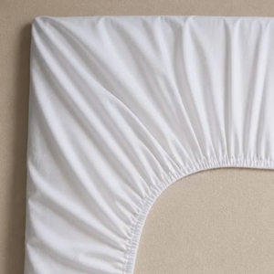 Drap housse 57 fils blanc