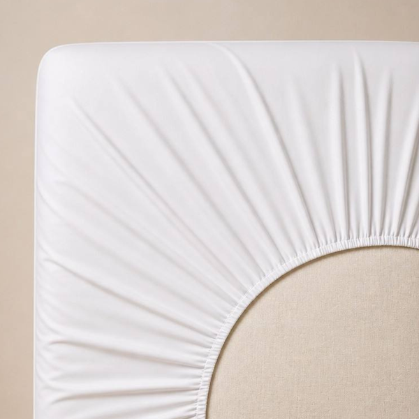 Drap housse percale blanc