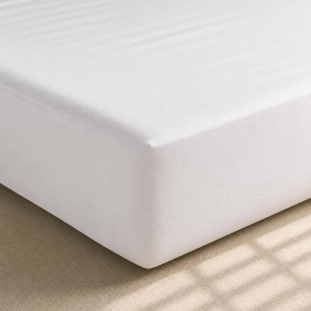 Drap housse 57 fils blanc