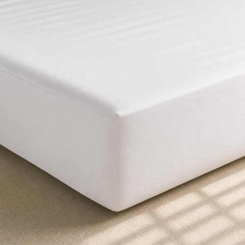 Drap housse 57 fils blanc