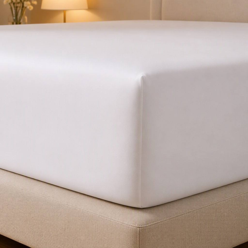 Drap housse percale blanc