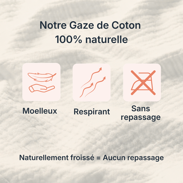 SOLO - Houz'Bed Zip & Clip - Gaze de coton - Olympe