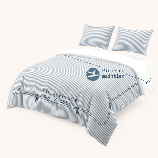 Houz'Bed Zip & Clip - Percale Signature - Cottage