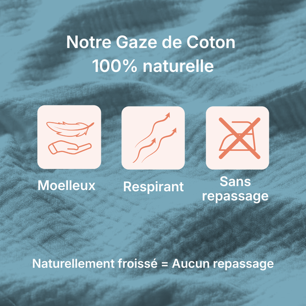 Houz'Bed Zip & Clip — Gaze de Coton Cocon - Dallas