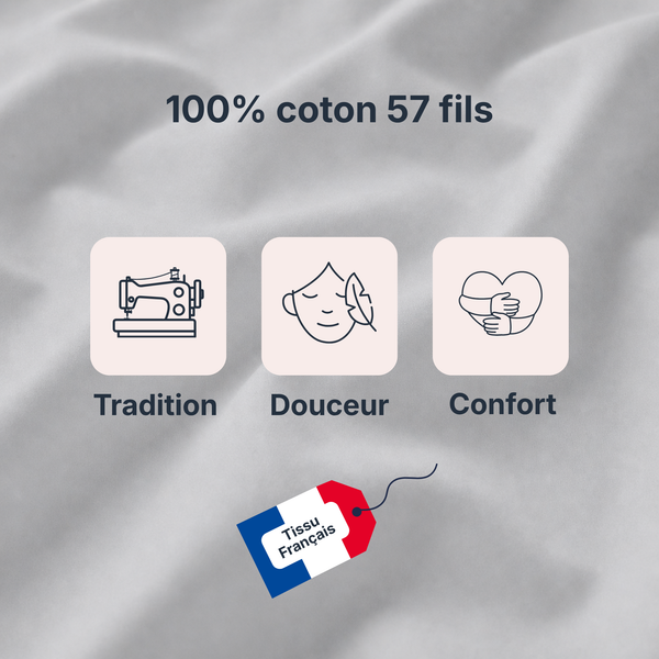 SOLO - Houz'Bed Zip & Clip - 57 fils Basic - Galet