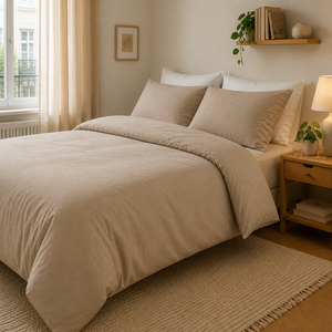 TRIO - Houz'Bed Zip & Clip - 57 fils 100% coton - Sable