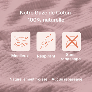 SOLO - Houz'Bed Zip & Clip - Gaze de coton - Vérone