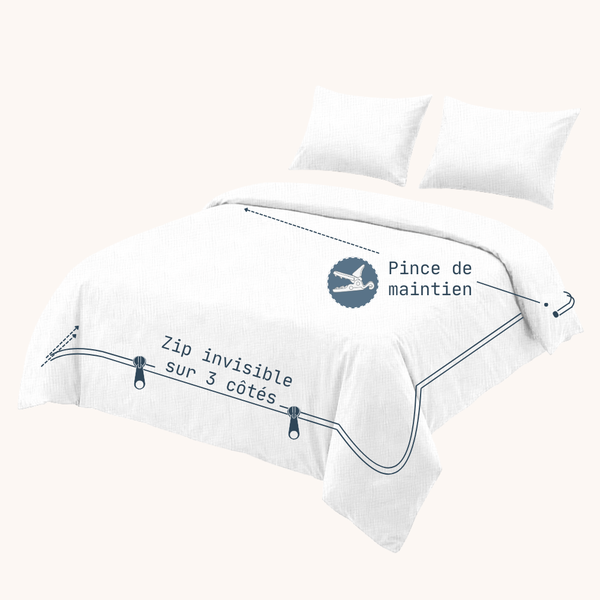 Houz'Bed Zip & Clip — Gaze de Coton Cocon - Laponie
