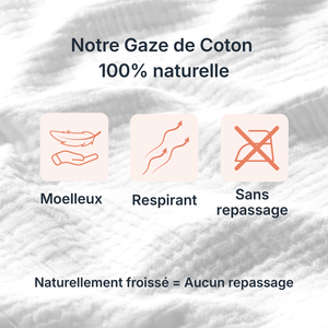 Houz'Bed Zip & Clip — Gaze de Coton Cocon - Laponie