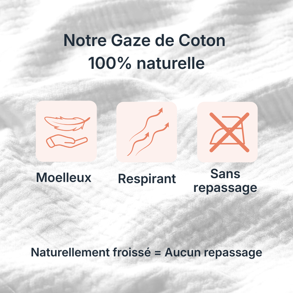 Houz'Bed Zip & Clip — Gaze de Coton Cocon - Laponie