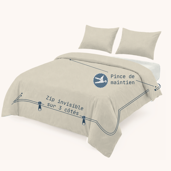 Houz'Bed Zip & Clip — Gaze de Coton Cocon - Mykonos