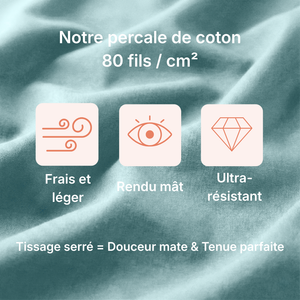 Houz'Bed Zip & Clip - Percale Signature - Nuuk