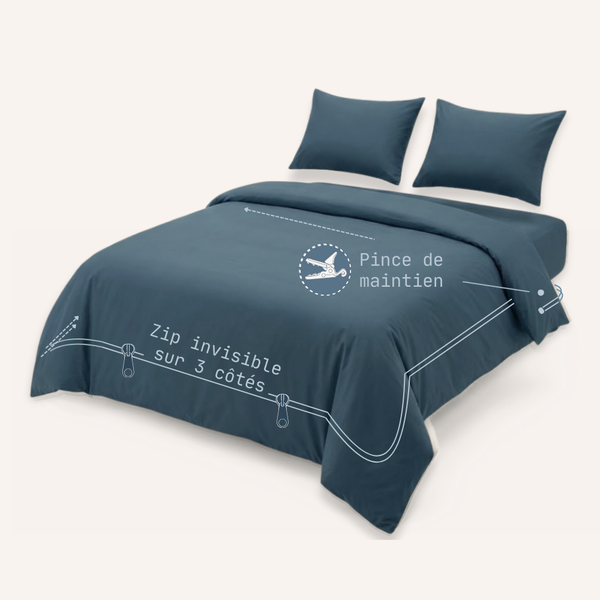 Houz'Bed Zip & Clip - Percale Signature - Oslo